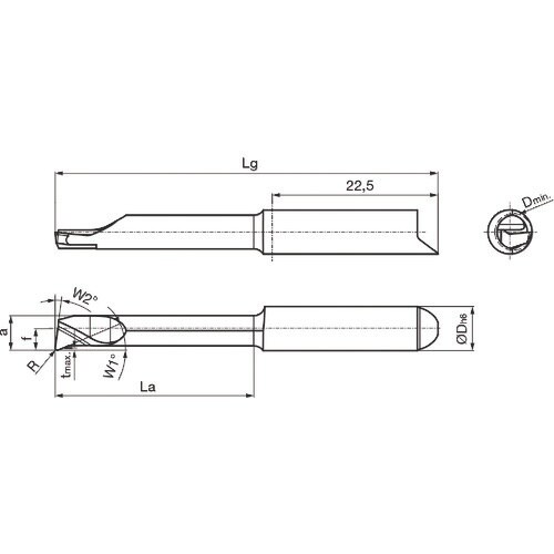 GUHRING 溝入れ工具 インサート 内径加工用