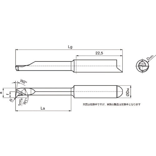 GUHRING 溝入れ工具 インサート 内径加工用