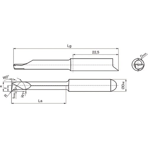 GUHRING 溝入れ工具 インサート 内径加工用