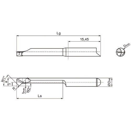 GUHRING 溝入れ工具 インサート 内径・面取