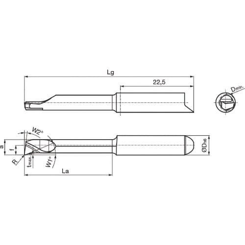 GUHRING 溝入れ工具 インサート 内径加工用