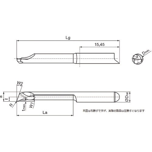GUHRING 溝入れ工具 インサート 内径加工用
