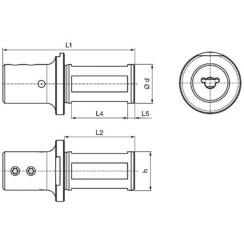 GUHRING 溝入れ工具 丸シャンクホルダ・4
