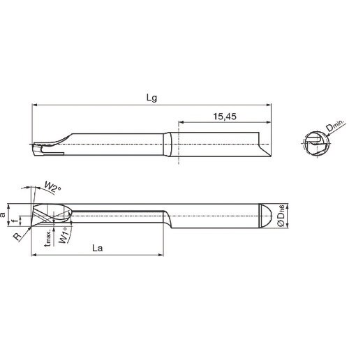 GUHRING 溝入れ工具 インサート 内径加工用