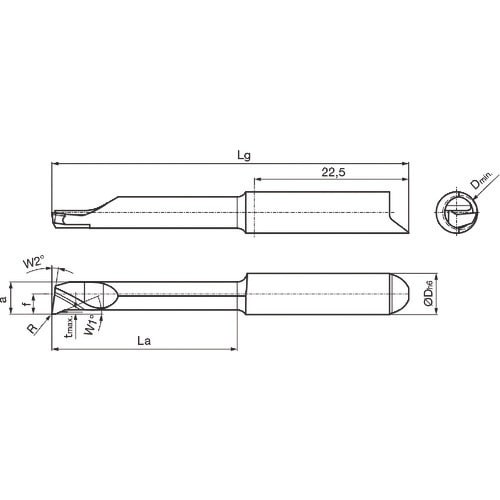 GUHRING 溝入れ工具 インサート 内径加工用