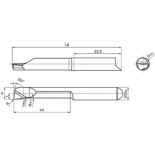 GUHRING 溝入れ工具 インサート 内径加工用