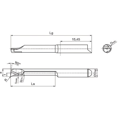 GUHRING 溝入れ工具 インサート 内径加工用
