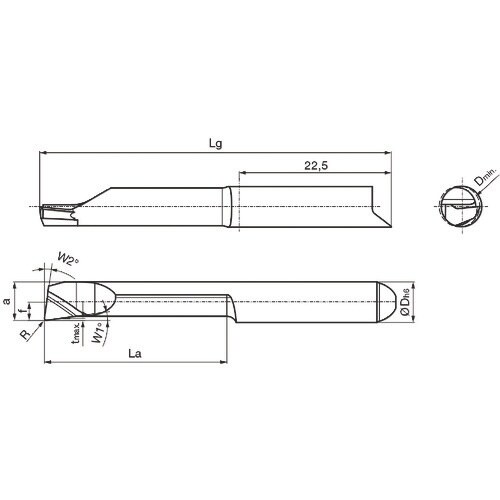 GUHRING 溝入れ工具 インサート 内径加工用