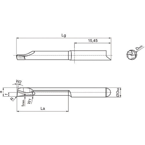 GUHRING 溝入れ工具 インサート 内径加工用