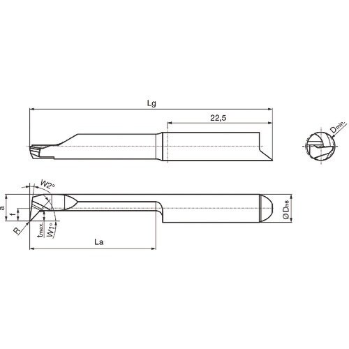 GUHRING 溝入れ工具 インサート 内径加工用