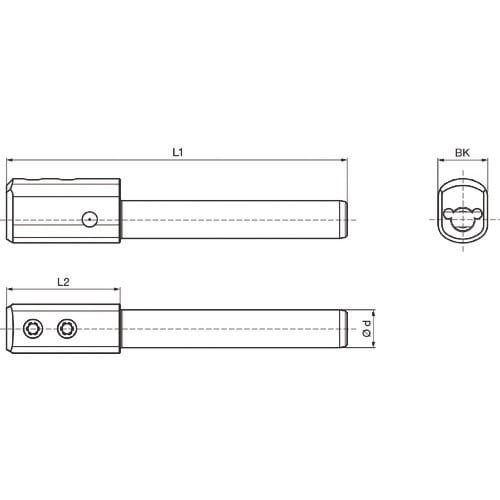 GUHRING 溝入れ工具 丸シャンクホルダ・上部