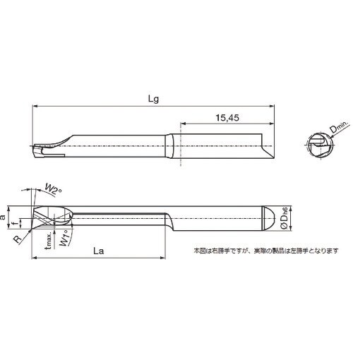 GUHRING 溝入れ工具 インサート 内径加工用