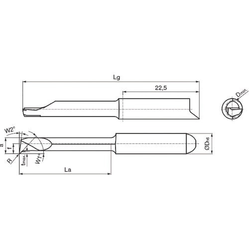 GUHRING 溝入れ工具 インサート 内径加工用