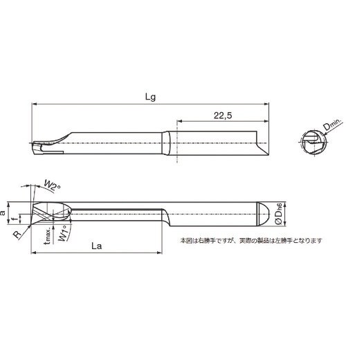 GUHRING 溝入れ工具 インサート 内径加工用