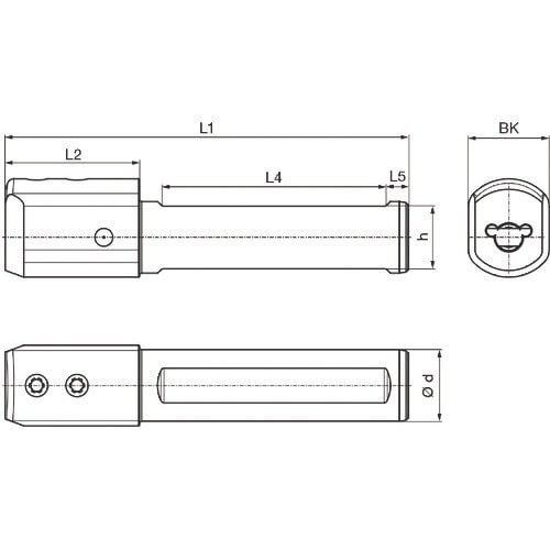 GUHRING 溝入れ工具 丸シャンクホルダ・上部