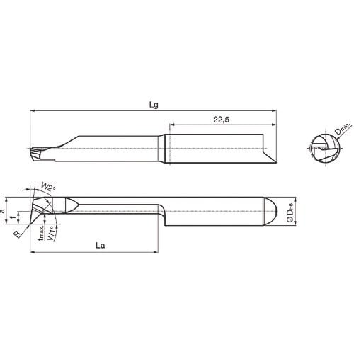 GUHRING 溝入れ工具 インサート 内径加工用