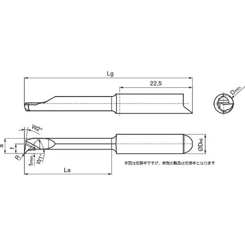 GUHRING 溝入れ工具 インサート 内径加工用