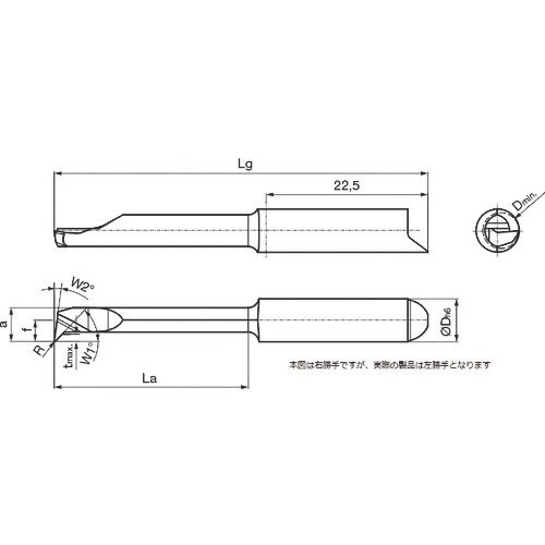 GUHRING 溝入れ工具 インサート 内径加工用