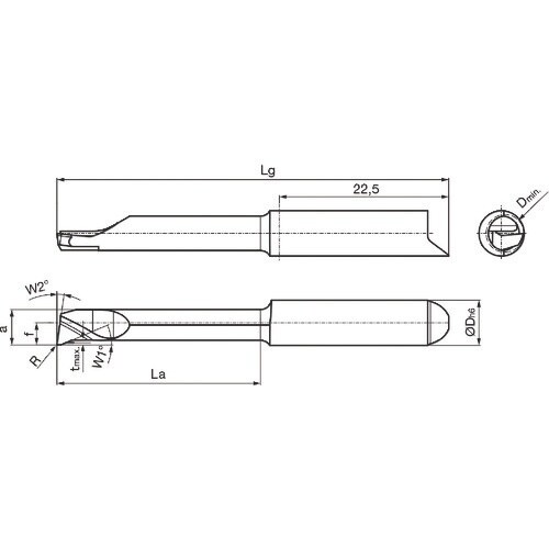 GUHRING 溝入れ工具 インサート 内径加工用
