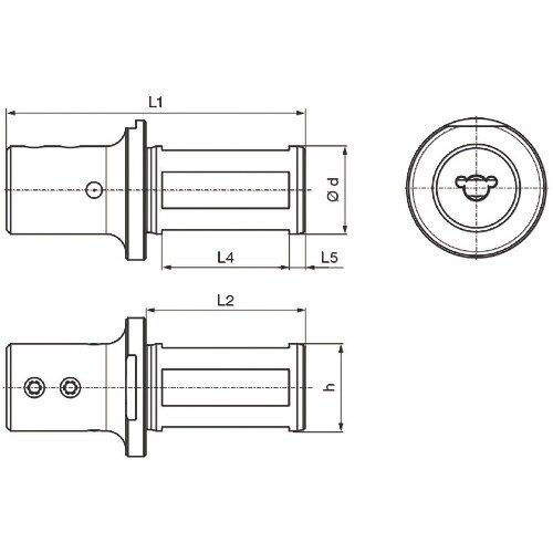 GUHRING 溝入れ工具 丸シャンクホルダ・4