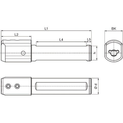 GUHRING 溝入れ工具 丸シャンクホルダ・上部