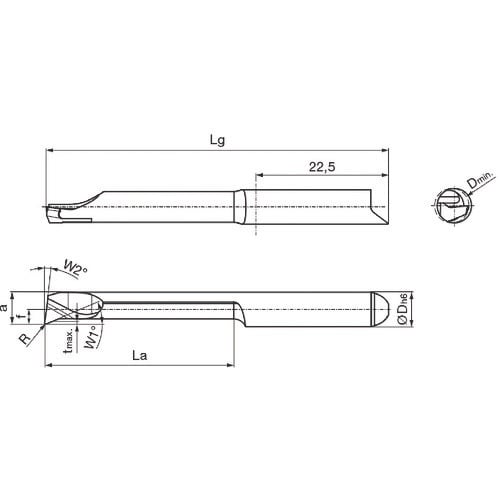 GUHRING 溝入れ工具 インサート 内径加工用