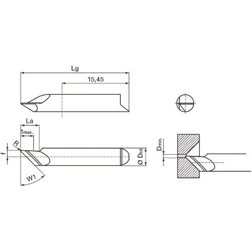 GUHRING 溝入れ工具 インサート 内径端面穴