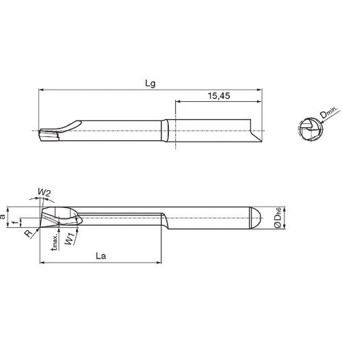 GUHRING 溝入れ工具 インサート 内径加工用