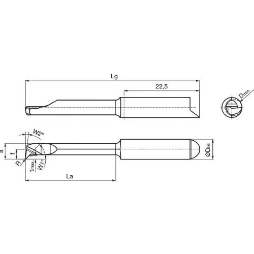 GUHRING 溝入れ工具 インサート 内径加工用