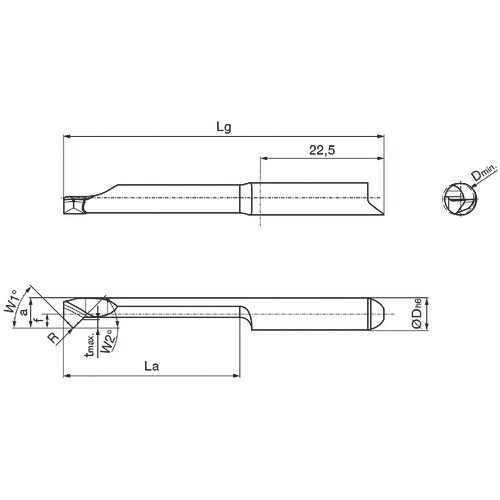 GUHRING 溝入れ工具 インサート 内径加工用