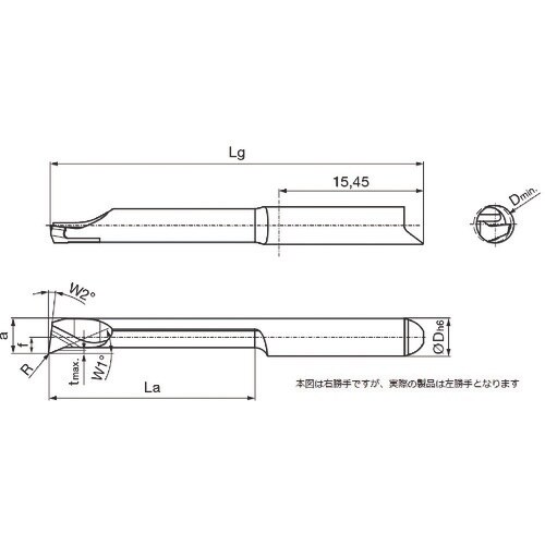 GUHRING 溝入れ工具 インサート 内径加工用
