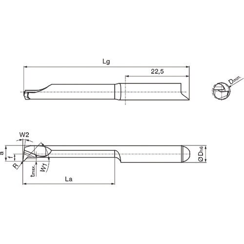 GUHRING 溝入れ工具 インサート 内径加工用