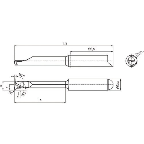GUHRING 溝入れ工具 インサート 内径加工用