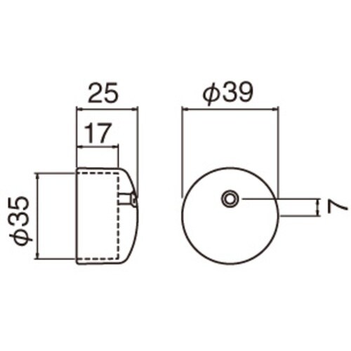 SHIROKUMA エンドキャップ天穴 35φ A