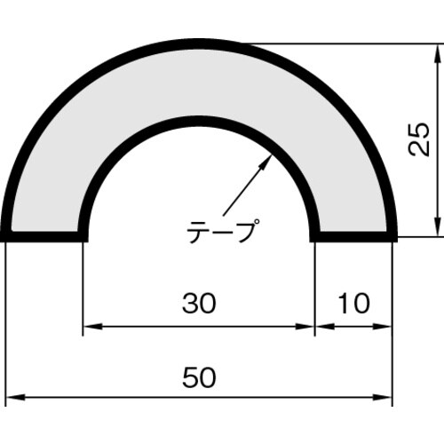 IWATA バンパープロ Rタイプ50 1M 白