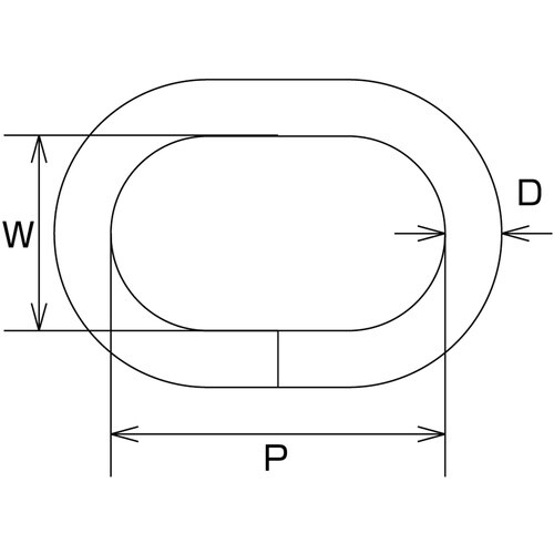 水本 リング ステンレス 楕円リンク 線径19mm
