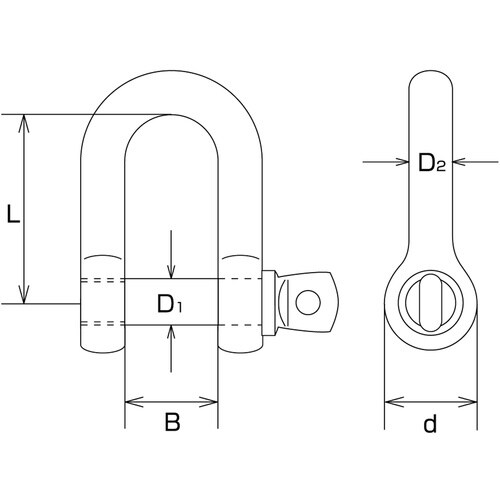水本 ステンレス ネジシャックル SUS316 呼