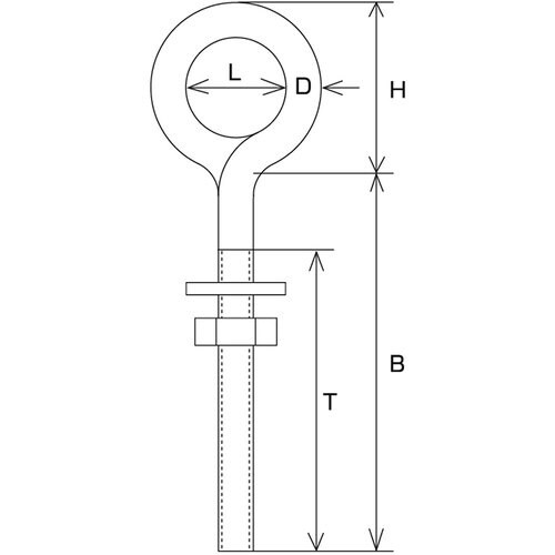 水本 ステンレス ロングアイボルト(ブネジ) 捻子