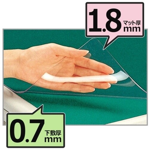 PLUS 40503)無移行塩ビデスクマットW型