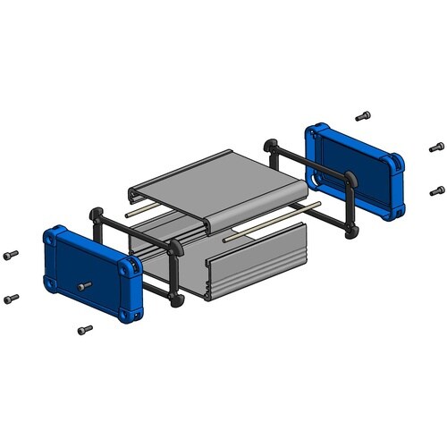 タカチ コーナーガード付アルミケースIP65防水タ