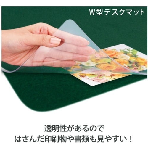 PLUS 41064)塩ビデスクマットW型 DM−