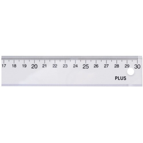 PLUS 47189)再生PET 直定規 30X3