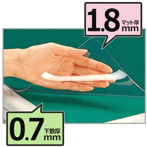 PLUS 40993)無移行塩ビデスクマットW型