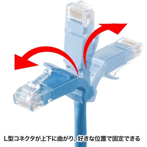 SANWA L型カテゴリ5eより線LANケーブル