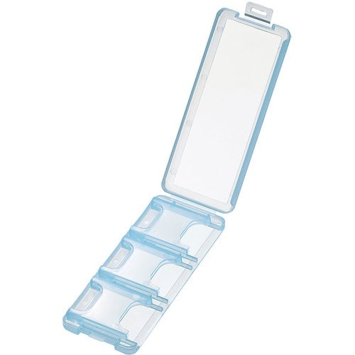 SANWA SDカードケース(6枚収納・クリアブル
