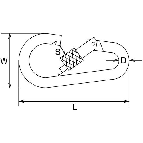 水本 リングキャッチ ステンレス ナス型カラビナ