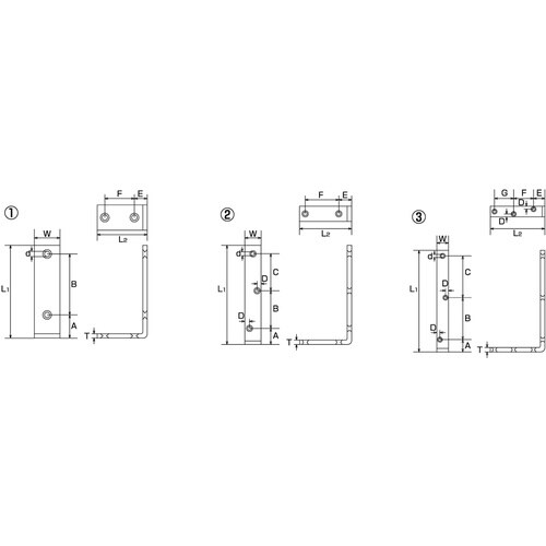 水本 ジョイント金具 ステンレス 棚受KLD型 2