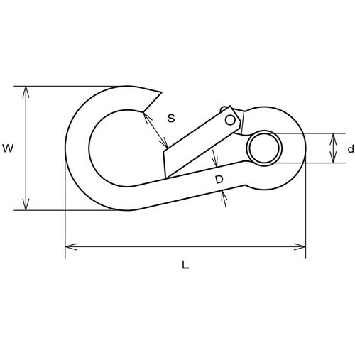水本 ステンレス スナップフックAW型 線径8mm