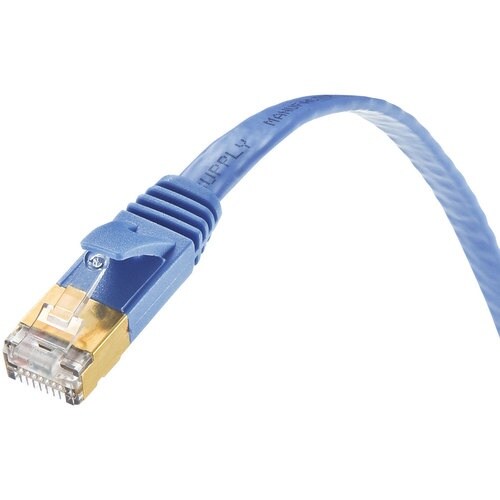 SANWA カテゴリ7フラットLANケーブル ブル