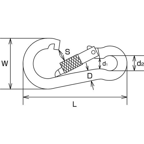 水本 ステンレス 環付スナップフック NB型 線径